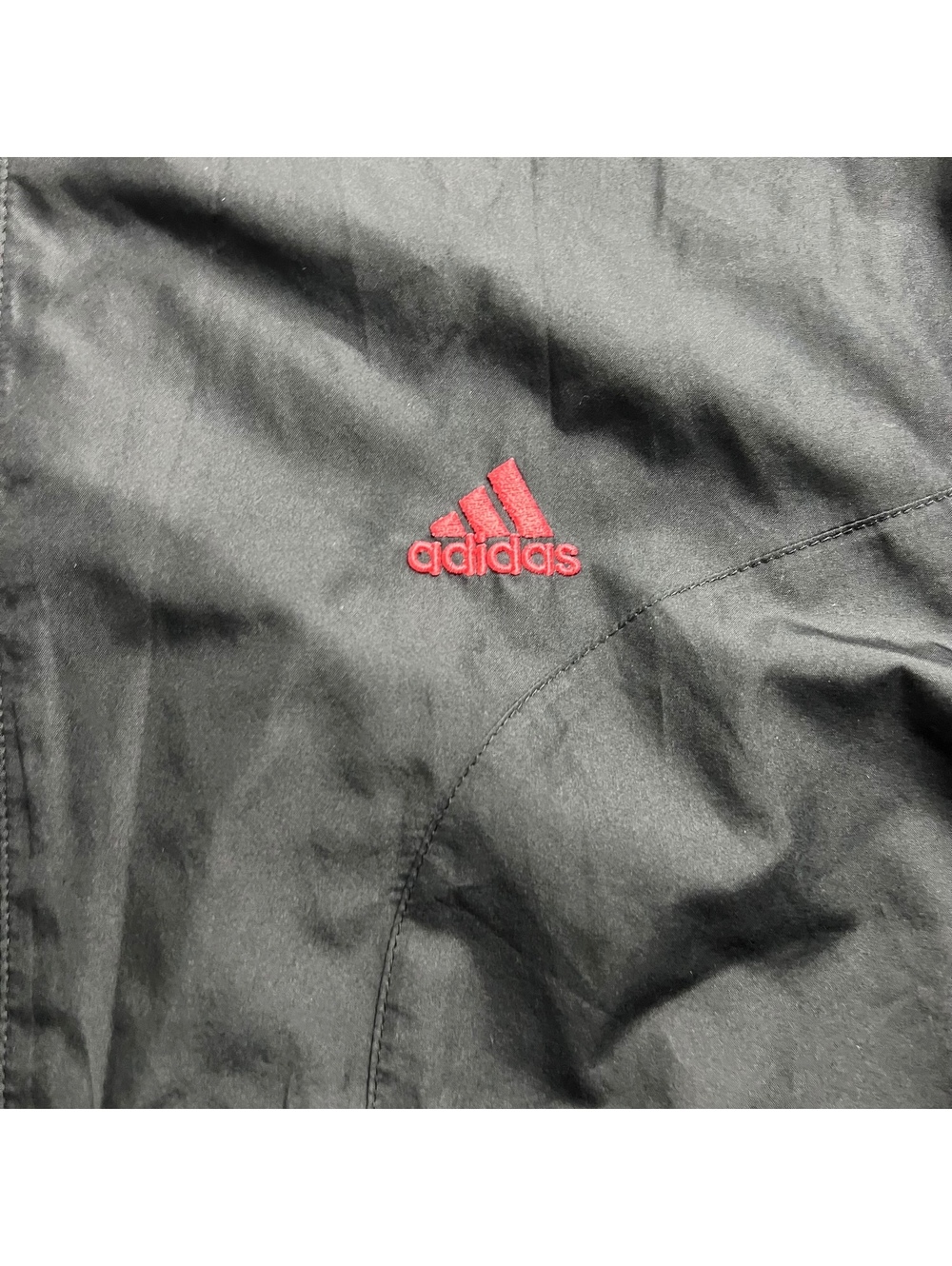 Vintage Y2K Adidas Striped Windbreaker Jacket Men’s Sz. L Hooded Full Zip - Picture 4 of 6